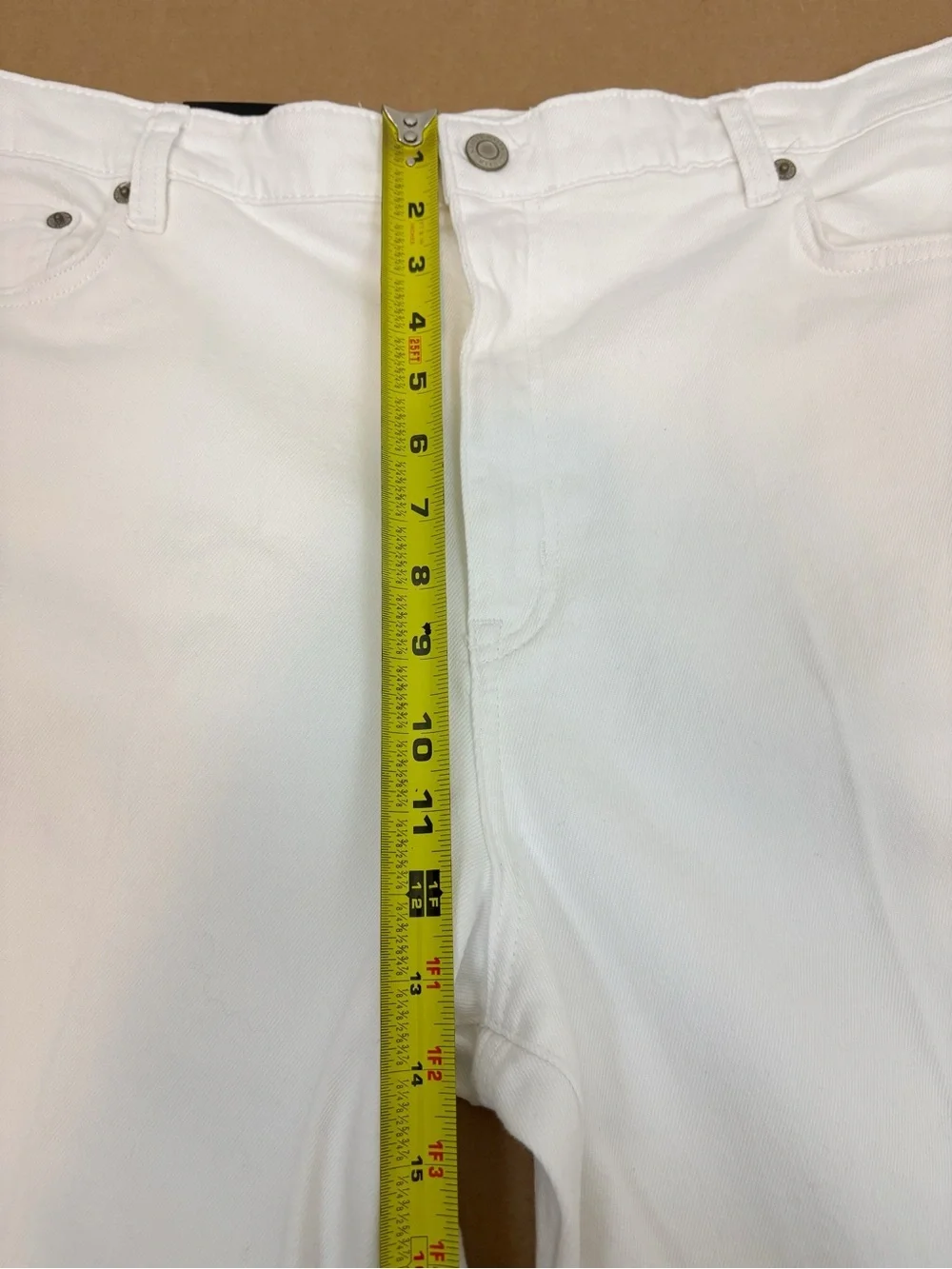Lauren Ralph Lauren High-Rise Wide-Leg Cropped Jeans in White Wash Size 18